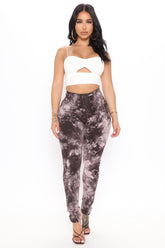 Soak It Up Tie Dye Skinny Jeans - Black/Pink